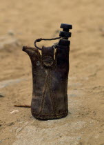 Sudan, Water, Leather water bottle of Beni Amer nomad.