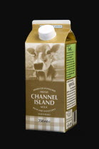 Drink, Milk, Pasteurised, Full Cream dairy milk Carton Produced in England from the Channel Islands.