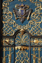 Poland, Wroclaw, detail of ornate door at the University.