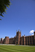 Ireland, Northern, Belfast, Queens Quarter, Queens University main building, designed by architect Charles Lanyon.