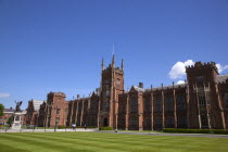 Ireland, Northern, Belfast, Queens Quarter, Queens University main building, designed by architect Charles Lanyon.