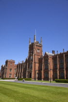 Ireland, Northern, Belfast, Queens Quarter, Queens University main building, designed by architect Charles Lanyon.