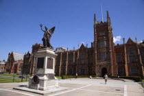 Ireland, Northern, Belfast, Queens Quarter, Queens University main building, designed by architect Charles Lanyon.