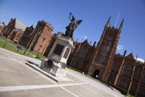 Ireland, Northern, Belfast, Queens Quarter, Queens University main building, designed by architect Charles Lanyon.