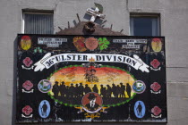 Ireland, North, Belfast, Donegall Pass, Loyalist poltical mural.