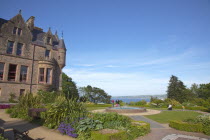 Ireland, North, County Antrim, Belfast Castle with ornate gardens and grounds over looking the city and Lough.