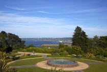 Ireland, North, County Antrim, Belfast Castle with ornate gardens and grounds over looking the city and Lough.