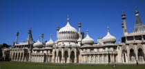 England, East Sussex, Brighton, The Royal Pavilion, 19th century retreat for the then Prince Regent, Designed by John Nash in a Indo Sarascenic style.