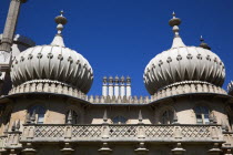 England, East Sussex, Brighton, The Royal Pavilion, 19th century retreat for the then Prince Regent, Designed by John Nash in a Indo Sarascenic style.