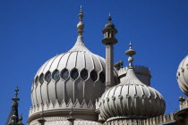 England, East Sussex, Brighton, The Royal Pavilion, 19th century retreat for the then Prince Regent, Designed by John Nash in a Indo Sarascenic style.