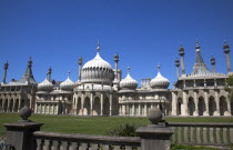 England, East Sussex, Brighton, The Royal Pavilion, 19th century retreat for the then Prince Regent, Designed by John Nash in a Indo Sarascenic style.