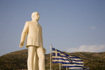 Greece, Northern Aegean, Samos Island, Vathy, Statue of Themistoklis Sophoulis head of coalition government of all centrist and rightist parties.