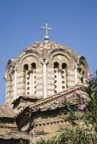 Greece, Athens,The Church of the Holy Apostles, also known as Holy Apostles of Solaki located in the Ancient Agora of Athens, and can be dated to around the late tenth century. Part view of extrior an...