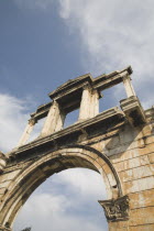 Greece, Athens, Hadrians Arch at the entrance to the Temple of Olympian Zeus. 