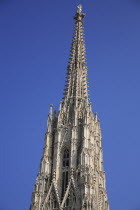 Austria, Vienna, Stephansdom St, Stephens Cathedral steeple.