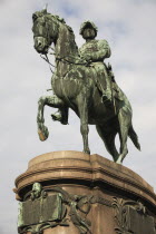 Austria, Vienna, Statue of Archduke Albert, Duke of Teschen.