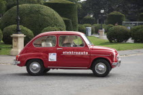 Austria, Vienna, Electric car based on old Fiat 500.