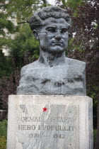 Albania, Tirana, Bust of Qemal Stafa, a founding member of the Albanian Communist Party.