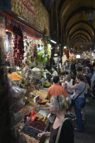 Turkey, Istanbul, Sultanahmet. The Spice Bazaar or Egyptian Bazaar, one of the oldest bazaars in the city and the second largest covered shopping complex after the Grand Bazaar.