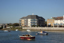 England, West Sussex, Shoreham-by-Sea, Ropetackle riverside housing developement on former industrial site.