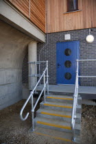 England, West, Sussex, Shoreham-by-Sea, Kingston Beach, Newly constructed  lifeboat house opposite the harbour entrance.