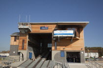 England, West, Sussex, Shoreham-by-Sea, Kingston Beach, Newly constructed  lifeboat house opposite the harbour entrance.