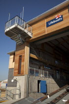 England, West, Sussex, Shoreham-by-Sea, Kingston Beach, Newly constructed  lifeboat house opposite the harbour entrance.