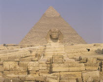 Egypt, Cairo Area, Giza, Pyramid and the Sphinx.