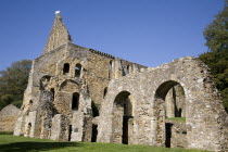 England, East Sussex, Battle, Abbey Crypt Ruins.