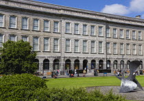 Ireland, County Dublin, Dublin City, The Old Library at Trinity College university campus in Fellows Square housing the Book Of Kells exhibition.