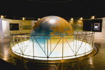 USA, New York, Manhattan, The revolving globe in the lobby of the Art Deco Daily News Building on 42nd Street in Midtown.