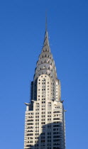 USA, New York, Manhattan, The Art Deco Chrysler Building on 42nd Street in Midtown.