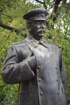 Albania, Tirane, Tirana. Statue of Stalin.