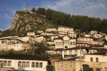 Albania, Berat, Traditional Ottoman buildings.