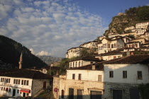 Albania, Berat, Traditional Ottoman buildings.