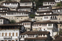 Albania, Berat, Traditional Ottoman buildings.