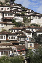Albania, Berat, Traditional Ottoman buildings.