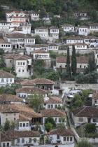 Albania, Berat, Traditional Ottoman buildings.