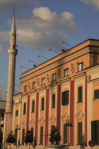 Albania, Tirane, Tirana, Government buildings in Skanderbeg Sqaure.