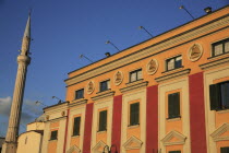 Albania, Tirane, Tirana, Government buildings in Skanderbeg Sqaure.