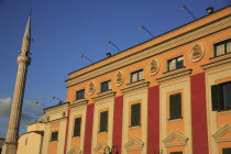 Albania, Tirane, Tirana, Government buildings in Skanderbeg Sqaure.