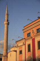 Albania, Tirane, Tirana, Government buildings in Skanderbeg Sqaure.