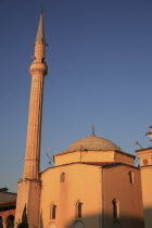 Albania, Tirane, Tirana, Mosque in Skanderbeg Sqaure.