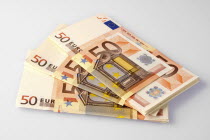 Banking, Finance, Money, Euro bank notes.