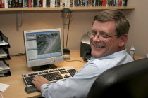 Media, Computers, Home, PC, A man working from his home office.