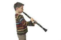 Music, Instrument, Woodwind, A school boy playing the clarinet.