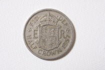 banking, Finance, Money, A 1957 Half Crown English Sterling.