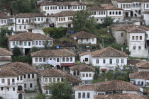 Albania, Berat, Ottoman houses in the old town.