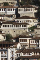 Albania, Berat, Ottoman houses in the old town.