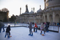 England, East Sussex, Brighton, Royal Pavilion Ice Rink, childrens area.